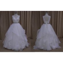 M804 Plissee Organza Hochzeitskleid 2016